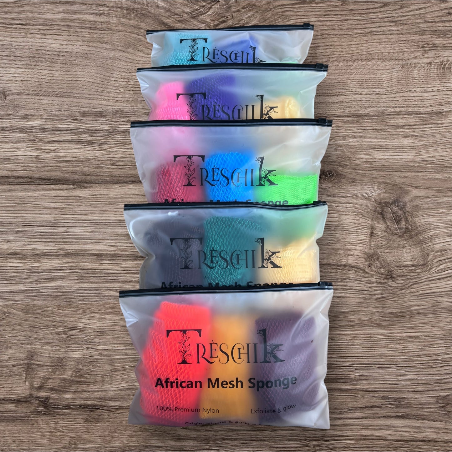 African Net Sponge Bundle Set – 3 Textures