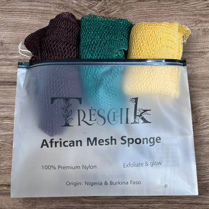 African Net Sponge Bundle Set – 3 Textures